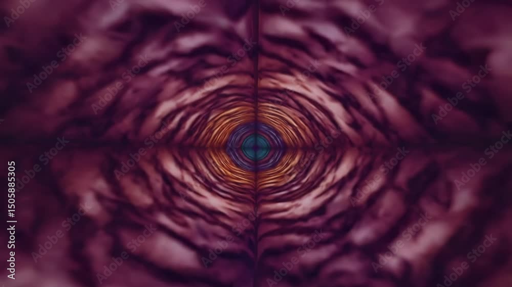 Hypnotic endless tunnels with alternating color patterns, creating a captivating, infinite motion. Vibrant hues shift seamlessly, evoking a sense of depth and mesmerizing flow