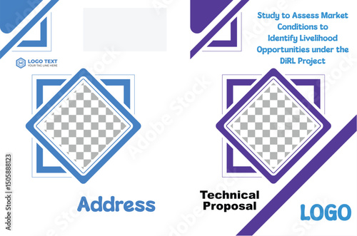 Set of business cover design template for brochure, report, catalog, magazine or booklet. Creative vector background concept. Beige