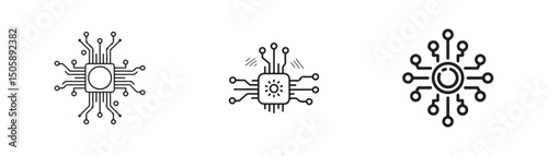 Three Modern Circuit Board Designs for Technology Concepts