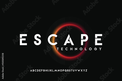 Abstract minimal modern alphabet fonts for logo. Typography technology electronic digital music future creative font. vector illustration