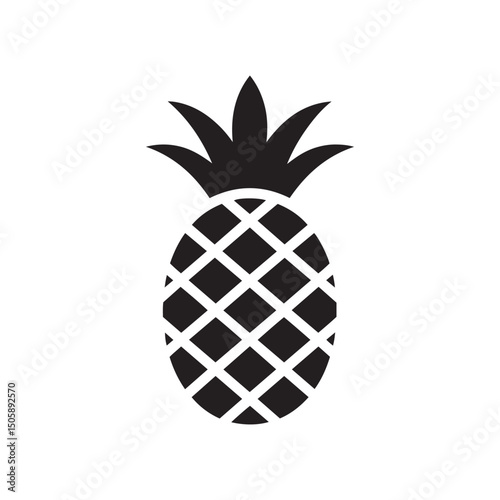 a vector illustration of a pineapple on white background.eps