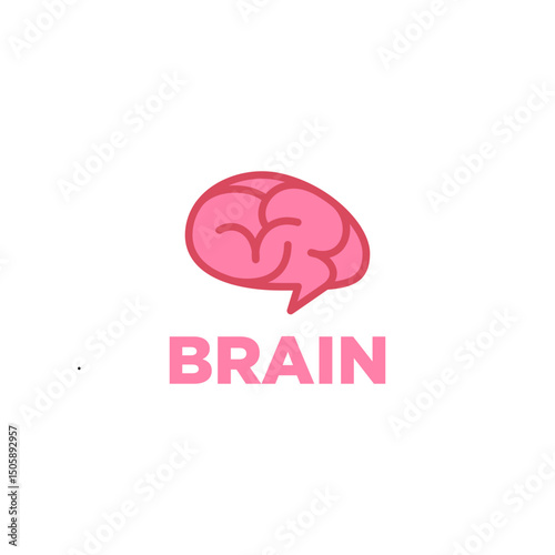 Brain logo design template. Trendy style, vector eps 10