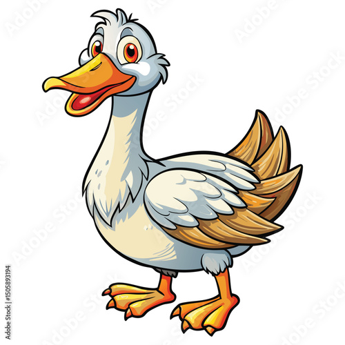 Cute cartoon duck