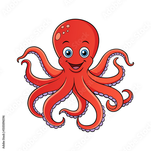 octopus and fish vector art