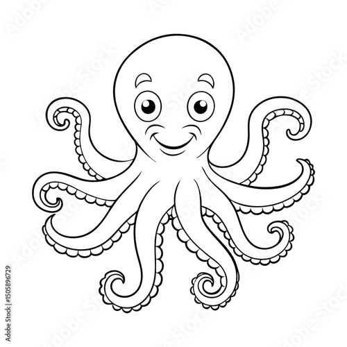 octopus and fish vector art