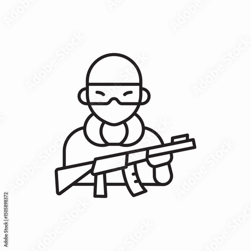 person weapon icon sign vector