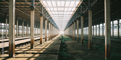 Fototapeta Naklejka Na Ścianę i Meble -  Abandoned Train Station Interior