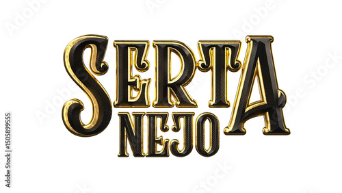 Letras em 3D Gold Sertanejo photo