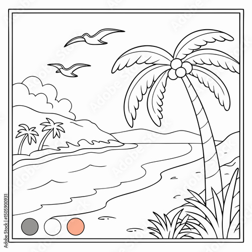 Sea sight coloring page