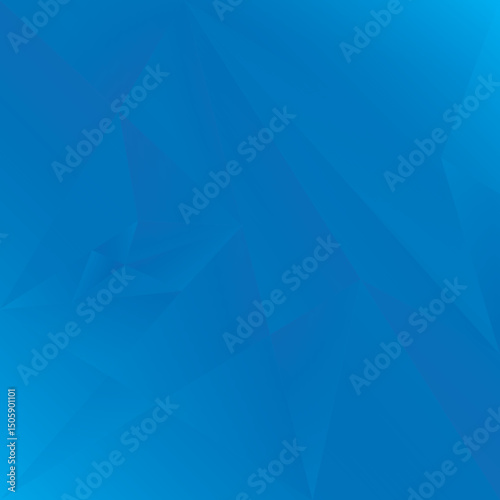 Polygonal Blue Texture with Gradients and Facets Reflecting a Calm Yet Energetic Mood for Creative Background Design