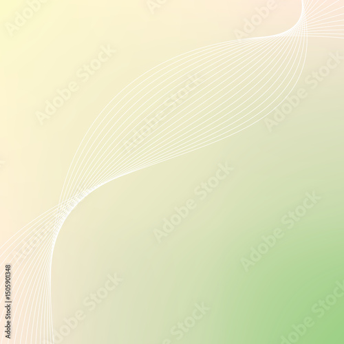 Elegant wave lines drift through soft pastel gradients, evoking harmony and simplicity in digital design art