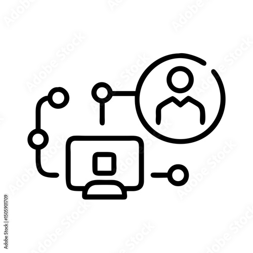 Digital communication interface icon on transparent background for web and graphic design
