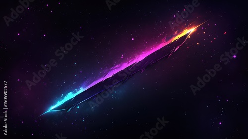 Abstract Sword Slashing Through Space