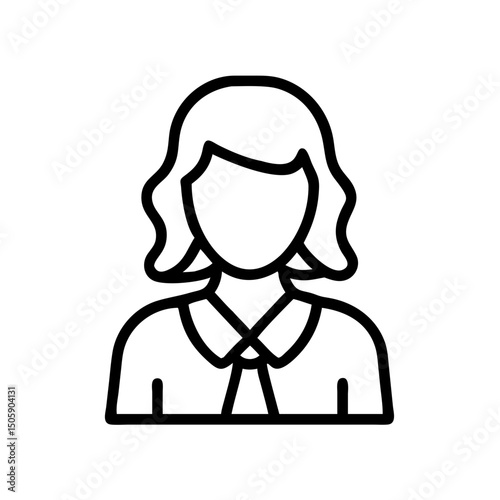 Female judge on transparent background for web and graphic design