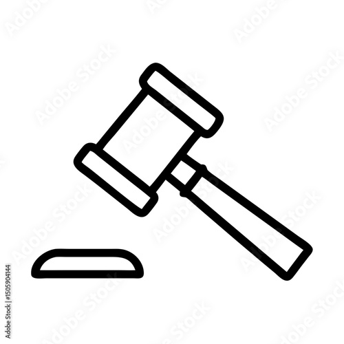 Gavel on transparent background for web and graphic design