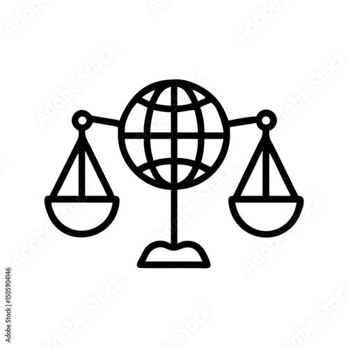 Global law on transparent background for web and graphic design