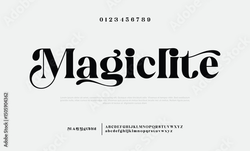 Elegant alphabet letters font logo. Typography luxury classic lettering serif italic fonts decorative wedding vintage retro logos. vector illustration
