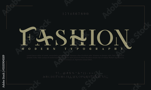 Modern luxury beauty font alphabet logo. Typography beautiful minimal elegant classic letter serif fonts fashion wedding vintage retro logos. vector illustration