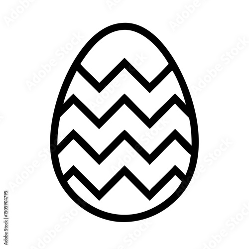 Silhouette chevron easter egg icon on transparent background for web and graphic design