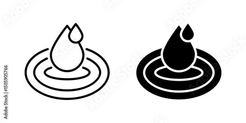 Skin hydration Icon set. Symbol isolated white background. vector illustration. color editable.