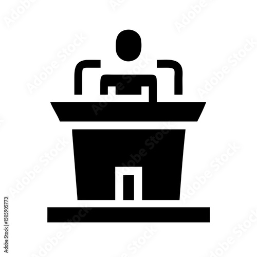 Silhouette vip podium on transparent background for web and graphic design