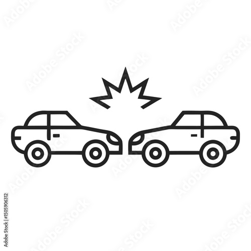  Car Collision Vector Icon