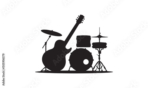 Rock Band Music Silhouette
