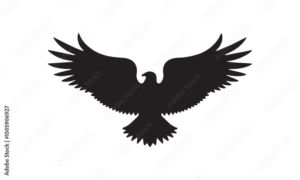 Obraz premium Flying Eagle Silhouette