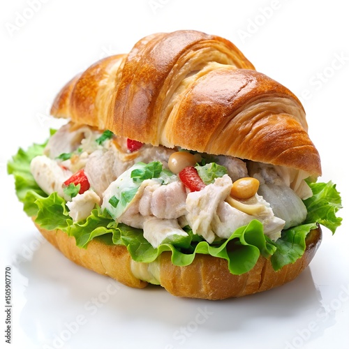 Stuffed Croissant with Chicken Salad Photo