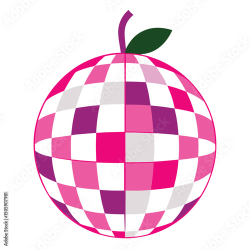 Disco Ball Apple Vector Icon