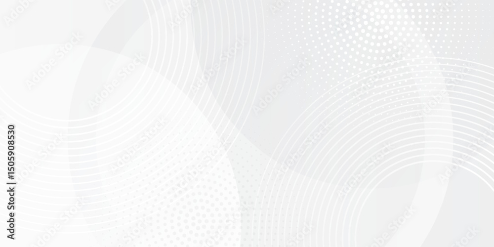 custom made wallpaper toronto digitalWhite geometric abstract background overlap layer on bright space with lines effect decoration. Modern graphic design element circles style concept for banner.vector eps10