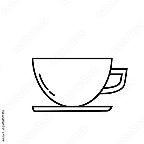 mug coffee icon in outline style