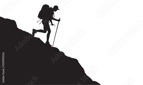 Mountain Climber Silhouette