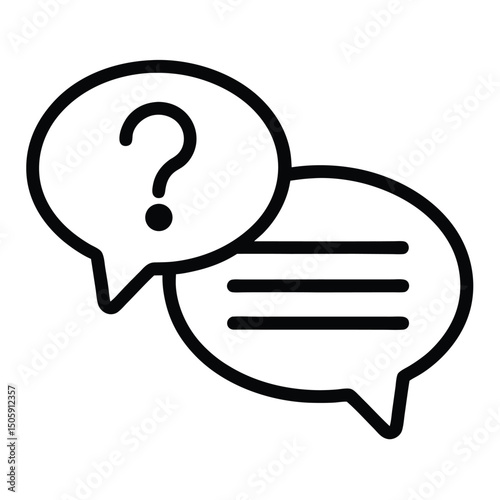 Speech bubble with question filled vector icon