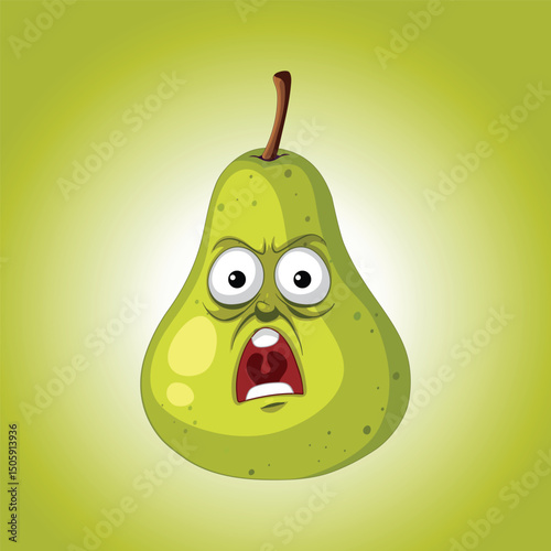 Angry Pear Cartoon