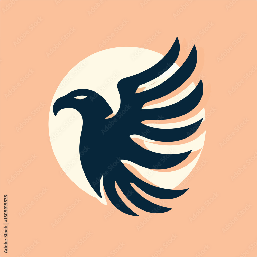 Obraz premium eagle silhouette with simple design