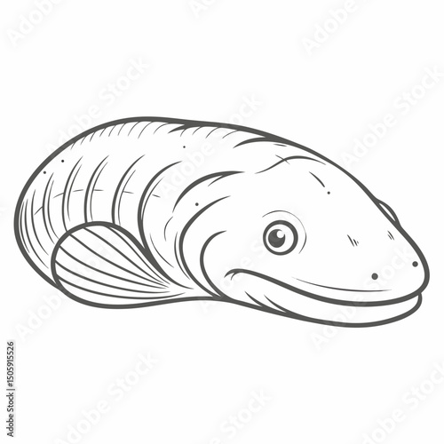 Sagalla Caecilian Line Art Illustration