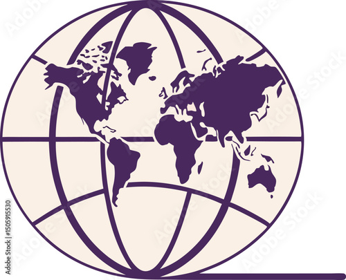 world map with globe