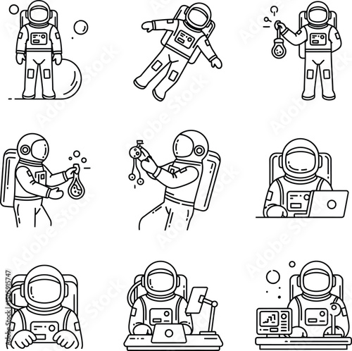  Astronaut Doodles