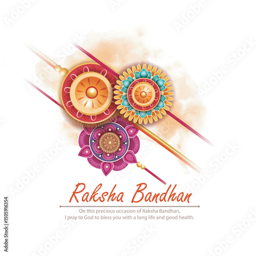 Vector illustration of Raksha Bandhan with Crative Background.