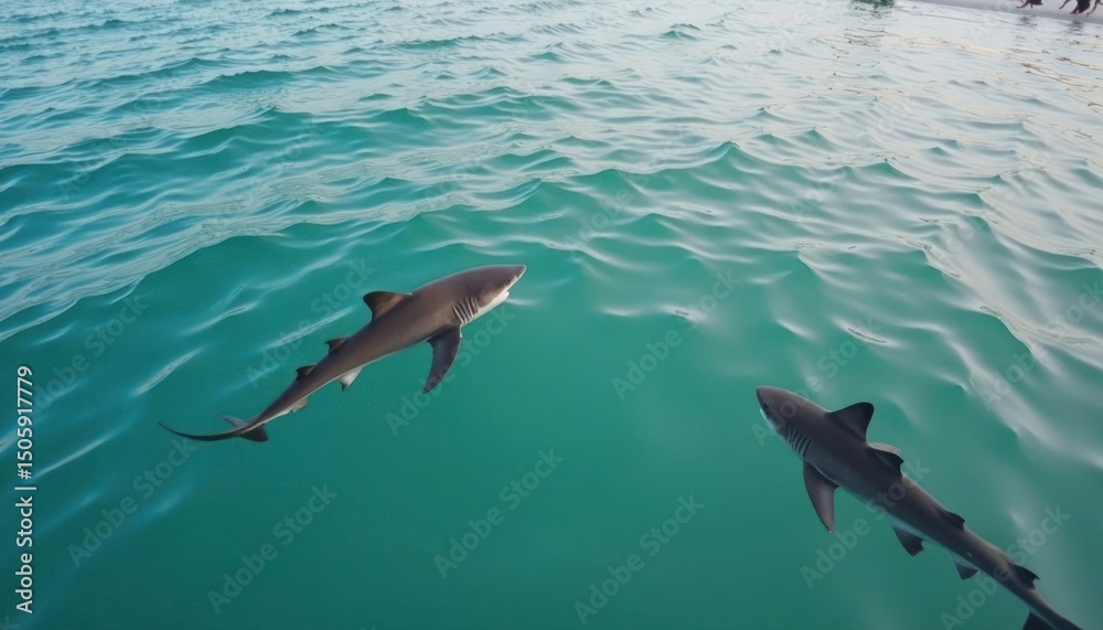 Fototapeta premium Shark Swimming in the Ocean