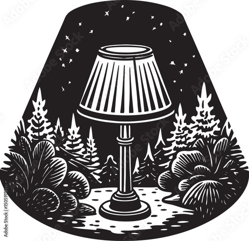 vector illustration of a lamp