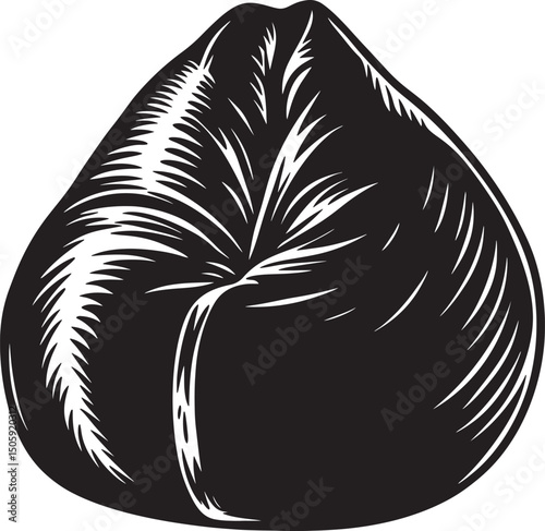 vector illustration of an bean bag