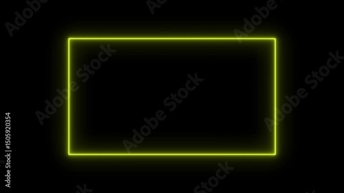 NEON Lights motion loops square circular motion draws and beautiful lights background linear lamp Beautiful abstract line moving fast Colors lighting effect art light bulb background