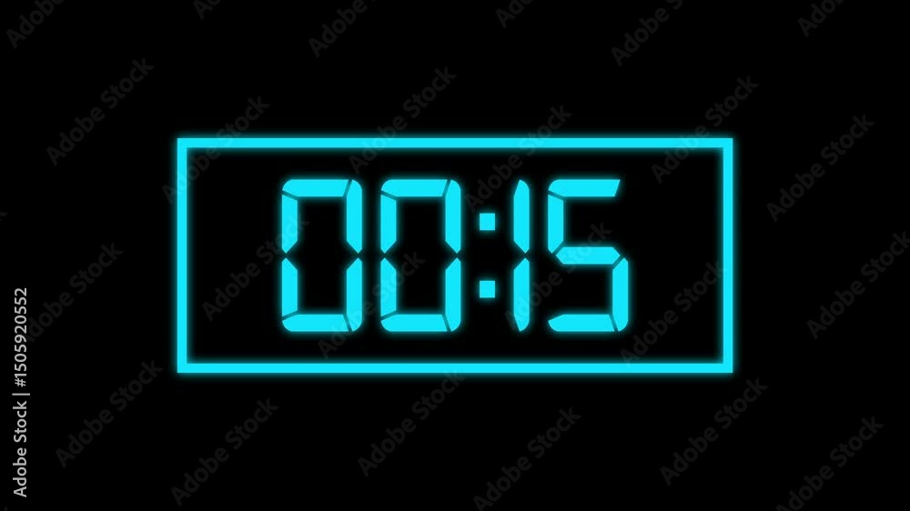 Rectangle Countdown timer from 20 to 0 seconds real time . Modern flat design of countdown animation isolated on transparent background with alpha channel. analog stopwatch countdown timer Animation Rectangle Countdown timer from 20 to 0 seconds real time . Modern flat design of countdown animation isolated on transparent background with alpha channel. analog stopwatch countdown timer Animation