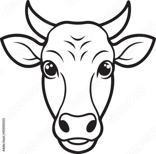 cow head vector