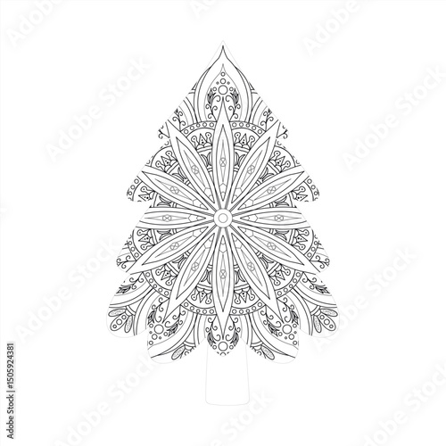 A frosty snowflake Christmas tree ornament, a beautiful winter holiday decoration