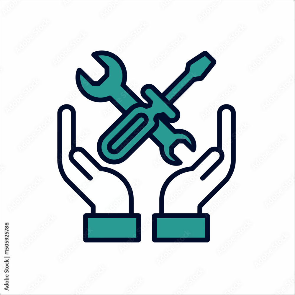 Obraz premium two hand vector 