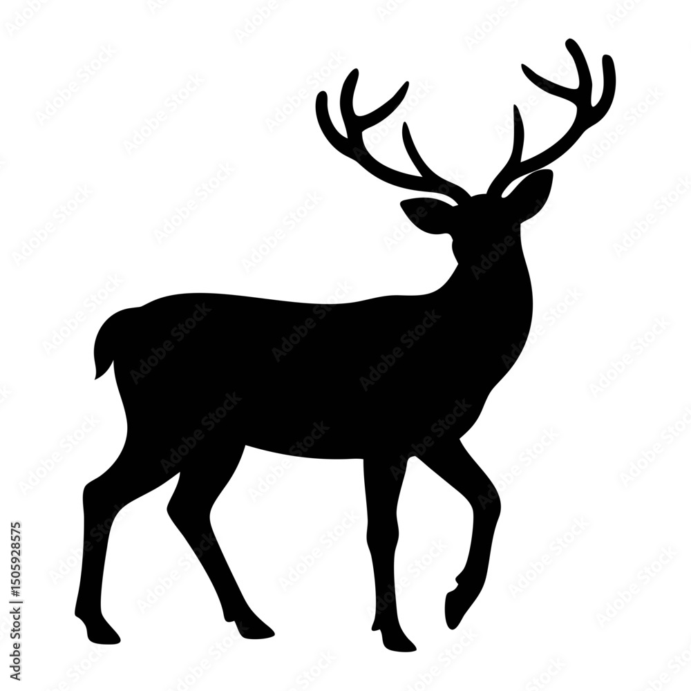 Fototapeta premium wild Deer Silhouette