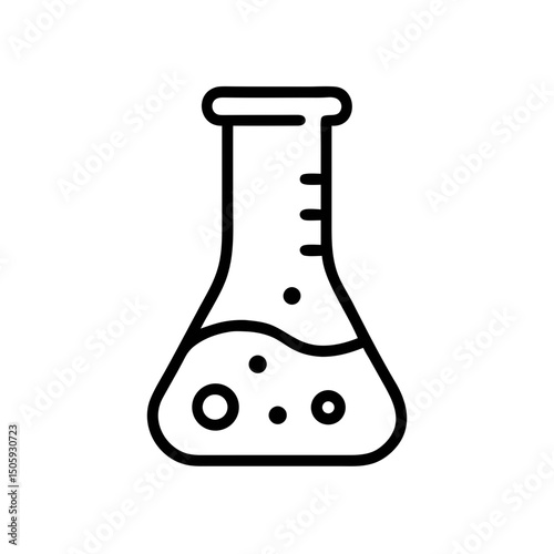 Chemical Flask Icon for Science and Laboratory Use